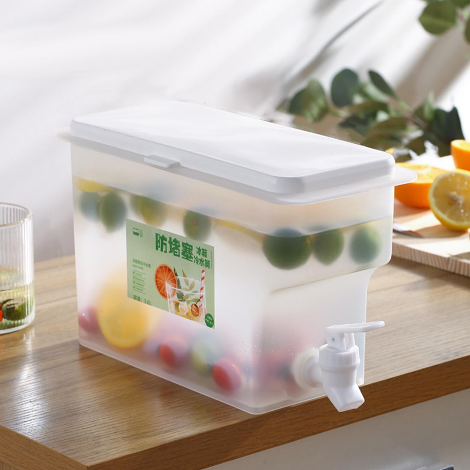 Refrigerator Water Jug with Faucet Big Capacity Drink Dispenser Fruit