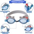 thumbnail image 3 of RV Gafas de natación para niños Juego de gafas de piscina antivaho Sin fugas Longitud anti-UV con clip de nariz ajustable Gafas de natación para niños para niñas y niños de 3 a 13 años Rojo Verde, 3 of 5