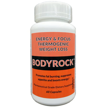 BodyRock - Energie & Focus - thermogénique - Perte de poids - 60 Capsules