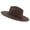 Brown, variant on Wide Brim Suede Fedora Hats Unisex Classic Panama Hat Solid Retro Fedora