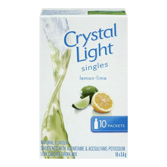 Cristal Léger Individuels, Citron-limette 3.6g, 10 Sachets