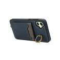 thumbnail image 3 of Wallet Back Case for Samsung Galaxy A05 with Wrist Strap, Stylish Magnetic Card Holder Finger Ring Kickstand PU Leather Lanyard Shockproof Slim Phone Case for Samsung Galaxy A05, Blue, 3 of 7