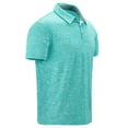thumbnail image 5 of Geeksport Men's Polo Shirts Solid Color Short Sleeve Casual Shirts for Men Classic Polo Shirts Casual Business Polo Shirts for Men Green L, 5 of 9