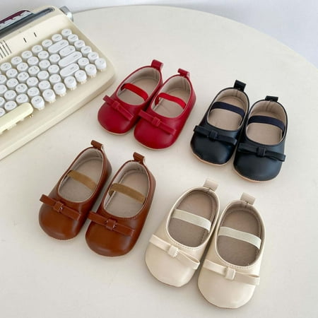 HaiMao Baby Boys Girls Shoes Clearance Soft Sole Infant Moccasins Oxford Loafers Newborn Shoes Anti-Slip Toddler Wedding Uniform Dress Shoes First Walkers White S/5 Months