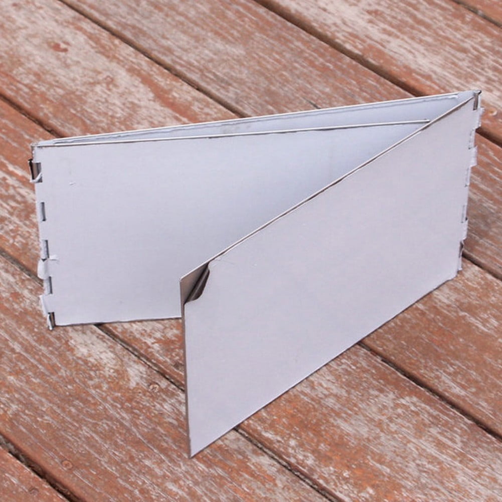 Camping Stove Windshield Stainless Steel Stove Plates Foldable Gas Stove Plates