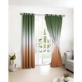 thumbnail image 3 of Sage Green Orange Ombre Blackout Curtains for Bedroom/Living Room, Thermal Insulated Kitchen Curtains, Abstract Modern Gradient Grommet Darkening Window Treatment Drapes 42"x84"x2, 3 of 8