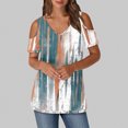 thumbnail image 1 of Soki Women's Off Shoulder Tee Clearance Blouses Short Sleeved V-Neck Fashionable Tops, 1 of 6