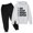 White, variant on WEIYLL Outfits for Boys Sets Football Sports Rugby Retro Jogging Track Pullover Hoodie Pants Black Suits 3-4 Years
