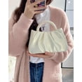 thumbnail image 5 of Kwuty Evening Purse Women Small Pearl Handbags Soft Leather Ruched Bag Wedding Bridal Clutch Party Prom Crossbody Purses, 5 of 9