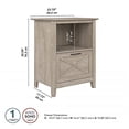 thumbnail image 5 of Bush Furniture Key West Nightstand with Drawer, Washed Gray, 5 of 5