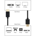 thumbnail image 2 of 6ft (1.8M) Ultra Slim Series High Performance HDMI Cable Black with RedMere Technology, (3 Pack), 2 of 2