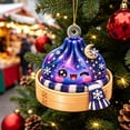 thumbnail image 2 of Glitter Acrylic Dumpling Squishies Ornament 2026 for Christmas Tree Decor, Cute Dumpling Christmas Hanging Xmas Tree Decor Gift for Family, 2 of 7