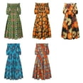 thumbnail image 3 of Womens Dresses Printed Ladies Fashion Balloon Sleeve Dress African Long Dress, 3 of 6