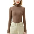thumbnail image 5 of Haut pour Femmes, Chandail à Col Roulé à Manches Longues Décontracté, Loungewear pour Femmes, 5 of 5