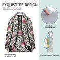thumbnail image 5 of Pioneer Flower Floral Print Pattern Backpack for School, Cute School Bag with Adjustable Shoulder Straps and Padded Back, 15.3"x11"x7.1", 5 of 5