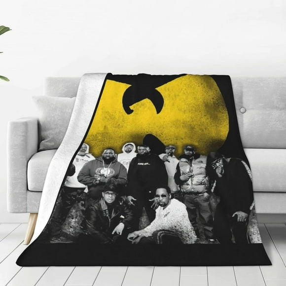Couvertures Jetées Wu Tang Clan Couverture Jetée en Molleton Ultra Douce et Confortable Couverture en Flanelle Décorative pour Maison Lit Canapé Chaise Voyage 60"X50 Pouces