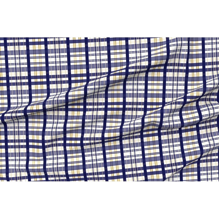Navy Cheque Pattern Navy Check Fabric