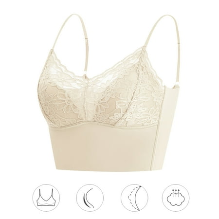 

Hunpta Women Plus Size Vest Crop Wire Frees Bra Lingerie Sexy V Neck Underwear Lingerie