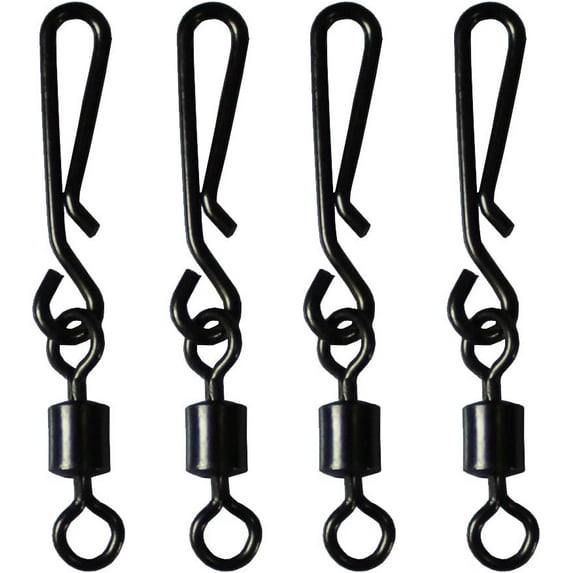 50pcs Rolling Swivel with Hanging snap Fishing Tackle fishhooks Connector (50pcs 6#)