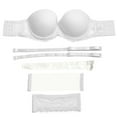 thumbnail image 5 of YANDW Strapless Clear Back Bra for Women Convertible Padded Lace Plus Size Bra Underwire, White 36B, 5 of 9