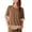 Brown, variant on Womens Tops Trendy Patchwork Color Block Short Sleeve Shirts Casual Loose Fit Basic Tees Breathable Summer Blouses S-XXL
