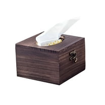 LAMIRO Tissue Box Cover,Wood Tissue Box Cover Rectangle/Square Tissue Box Holder for Bathroom Office Desk Decor