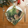 thumbnail image 2 of Satin Polyester Napkins - 20x20 InchSingle-Sided Printed Napkins, 1-Piece/4-Piece/6-Piece Set, DIY Personalized Table Setting，Flower Gate and Seat, 2 of 8