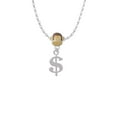 thumbnail image 2 of Delight Jewelry Silvertone Rounded Dollar Sign Mia Monkey Charm Necklace, 2 of 4