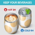 thumbnail image 4 of Modern 12oz Stainless Steel Insulated Wine Tumbler with Lid and Straw – Double Wall Vacuum Mug for Hot & Cold Drinks, 304 Steel Interior, Sweat-Free Design, 4 of 5