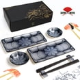 thumbnail image 2 of Juego de platos de sushi ELUSH de cerámica de estilo japonés, 8 piezas, 2 of 6