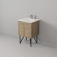 thumbnail image 6 of Lexora Home Lancy 24" Single Quartz Top Bathroom Vanity with Gun Metal Faucet, 6 of 10