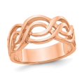 thumbnail image 1 of 14K Rose Pink Gold Polished Infinity Ring Band, 1 of 4