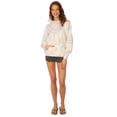 thumbnail image 2 of Womens Casual Tie Dye Hoodie with Pocket, Pink/Bloom, Size: L, Exist, 2 of 2