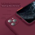 thumbnail image 4 of Designed for iPhone 11 Pro Max Case, Silicone Ultra Slim Shockproof Phone Case with Soft Anti-Scratch Microfiber Lining,[Enhanced Camera Protection], 6.5 inch, Plum, 4 of 14