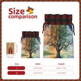thumbnail image 3 of Rocae Seasonal Tree Reflection Print Christmas Drawstring Linen Gift Bag with Drawstrings Treat Bag Goody Present Bags for Christmas Party Favor, 3 of 8