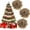 Bronze, variant on Tutuviw 1 Roll 26.9 Feet Plaid Christmas Tree Garland Rustic Christmas Tree Ribbon Wrinkle Buffalo Plaid Burlap Garland for Christmas Wreath Staircase Crafts Decoration (Red and Black)