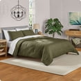 thumbnail image 5 of Mainstays 3-Piece Waffle Comforter Set with Matching Shams, Mossy Green, King, 5 of 11