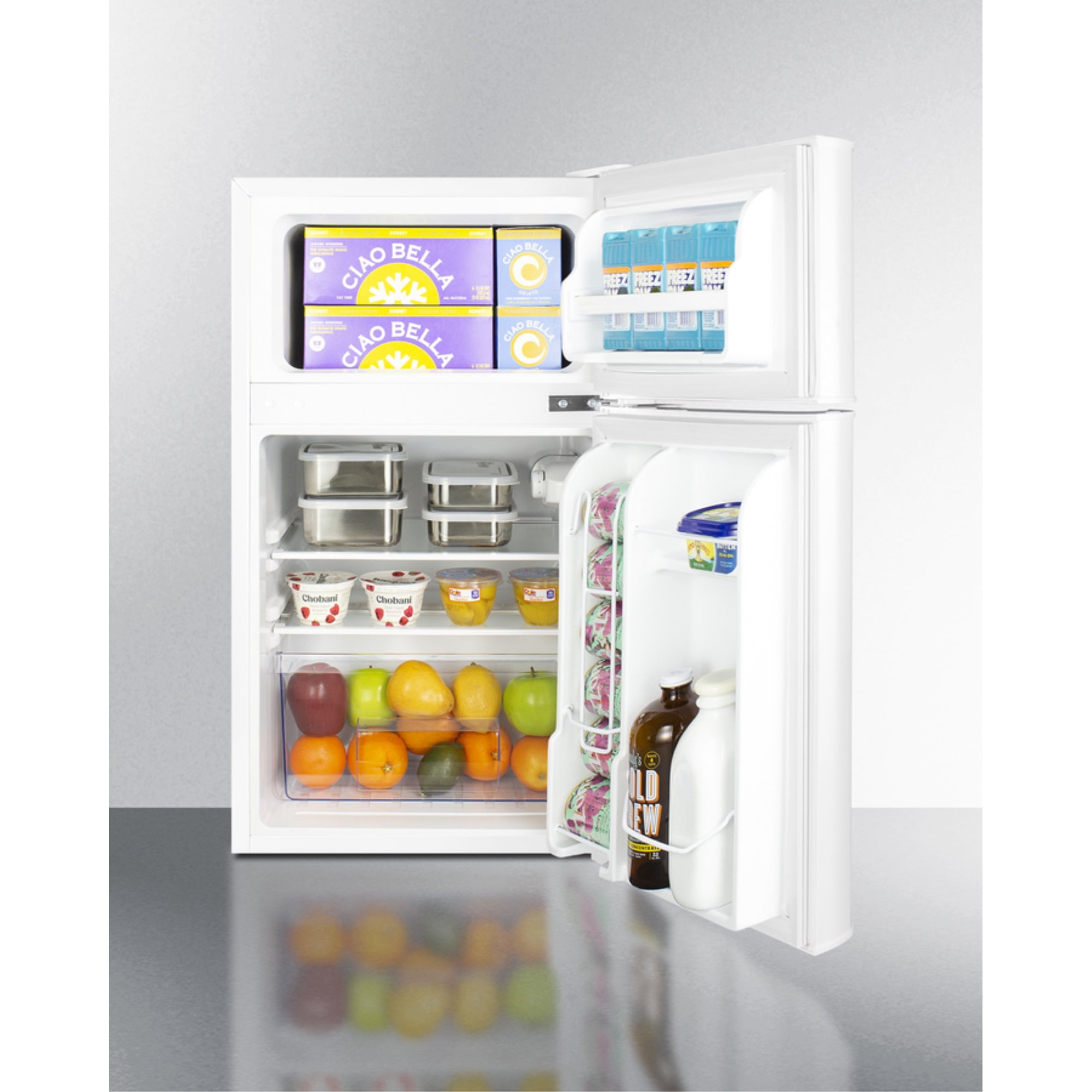 Summit 19" Wide 2-Door Refrigerator/Freezer - White