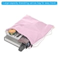 thumbnail image 3 of Unique Bargains Cotton Drawstring Bags Cotton Drawstring Backpack Foldable Sports Gym Bags Pink, 3 of 6