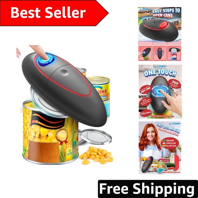 Stainless Steel Electric Can Opener: Safe & Easy for All, Including Seniors