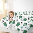 thumbnail image 4 of Homewish Kids Sport Game Queen Comforter Set,Golf Ball Lover Bedding Sets,Green White Bedding Comforter Set For Boys Teens,Microfiber Bedroom Decor Reversible,3pcs, 4 of 8