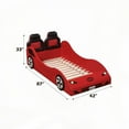 thumbnail image 2 of Colen Red Finish Twin Car Bed with LED Lights and Comfort - No Box Spring Needed, 2 of 7