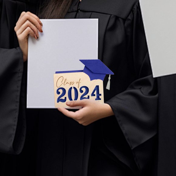 Greeting Cards Gift Card Holder For Graduate 2024 Personalized Wooden Graduation Card Box Multi Card Case Grad Card Organizer Case Customized Envelope Card Wallet For Graduates Gifts Souvenir