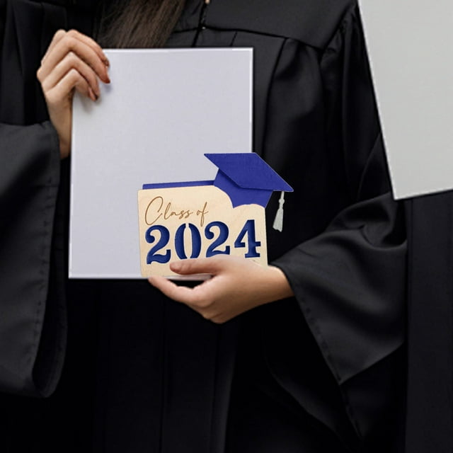 Greeting Cards Gift Card Holder For Graduate 2024 Personalized Wooden Graduation Card Box Multi Card Case Grad Card Organizer Case Customized Envelope Card Wallet For Graduates Gifts Souvenir