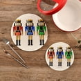 thumbnail image 2 of SKYSONIC Colorful Nutcracker Pot Holders Trivets, 2 Pcs Heat Resistant Trivets,Merry Christmas Cotton Thread Weave Mats for Hot Pads Pans Pot Bowl Teapot for Kitchen Decor, 2 of 7