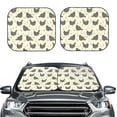 thumbnail image 2 of Goofa Funny Chicken Pattern 2 Piece Car Windshield Sun Shade Foldable | Front Windshield Shade for Sun, Heat and UV Rays | Sunshade for Car Front Window-, 2 of 7