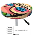 thumbnail image 4 of Hirioo Hello Summer for Round Bar Stool Seat Covers Washable Stool Cushion Slipcover Elastic Bar Chair Covers for 12-14 Inch Chair-13 inch, 4 of 7