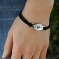 thumbnail image 3 of Dachshund Dashing Through the Snow Winter Christmas Novelty Suede Leather Metal Bracelet, 3 of 3