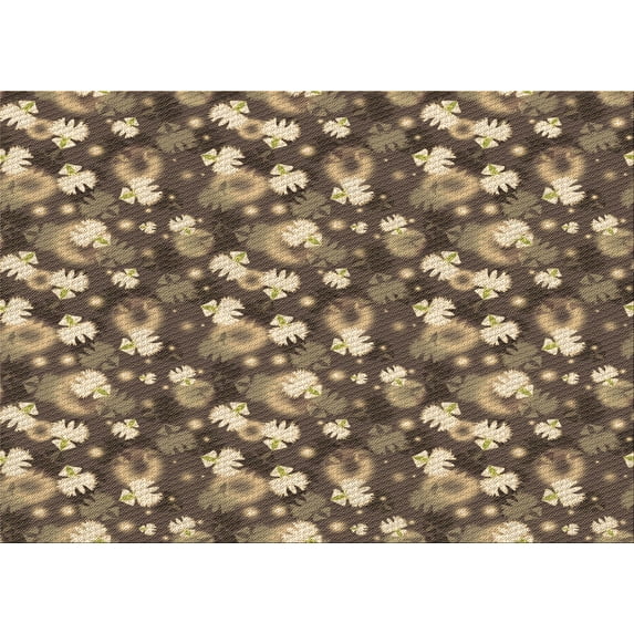 Ahgly Company Machine Washable Indoor Rectangle Transitional Dark Brown Area Rugs, 8' x 12'