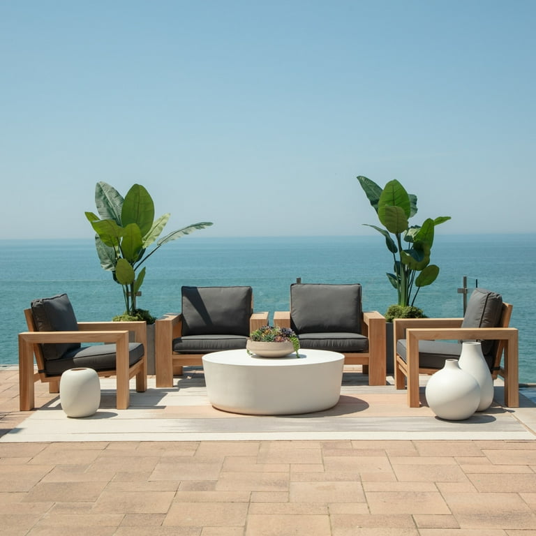 Arden Selections Oasis Outdoor Deep Seating Cushion Set 26 x 24 Slate Grey Walmart